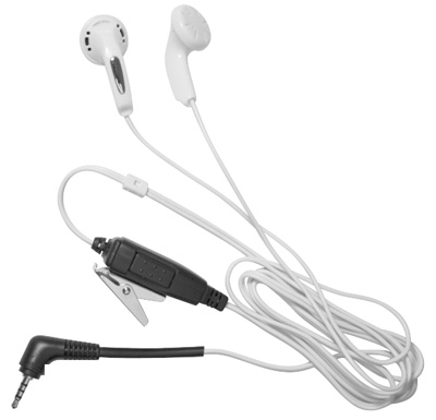 Shenfield Communications COVERT OPERATIONS DUAL WHITE EARBUDS/INLINE MICROPHONE/PTT 